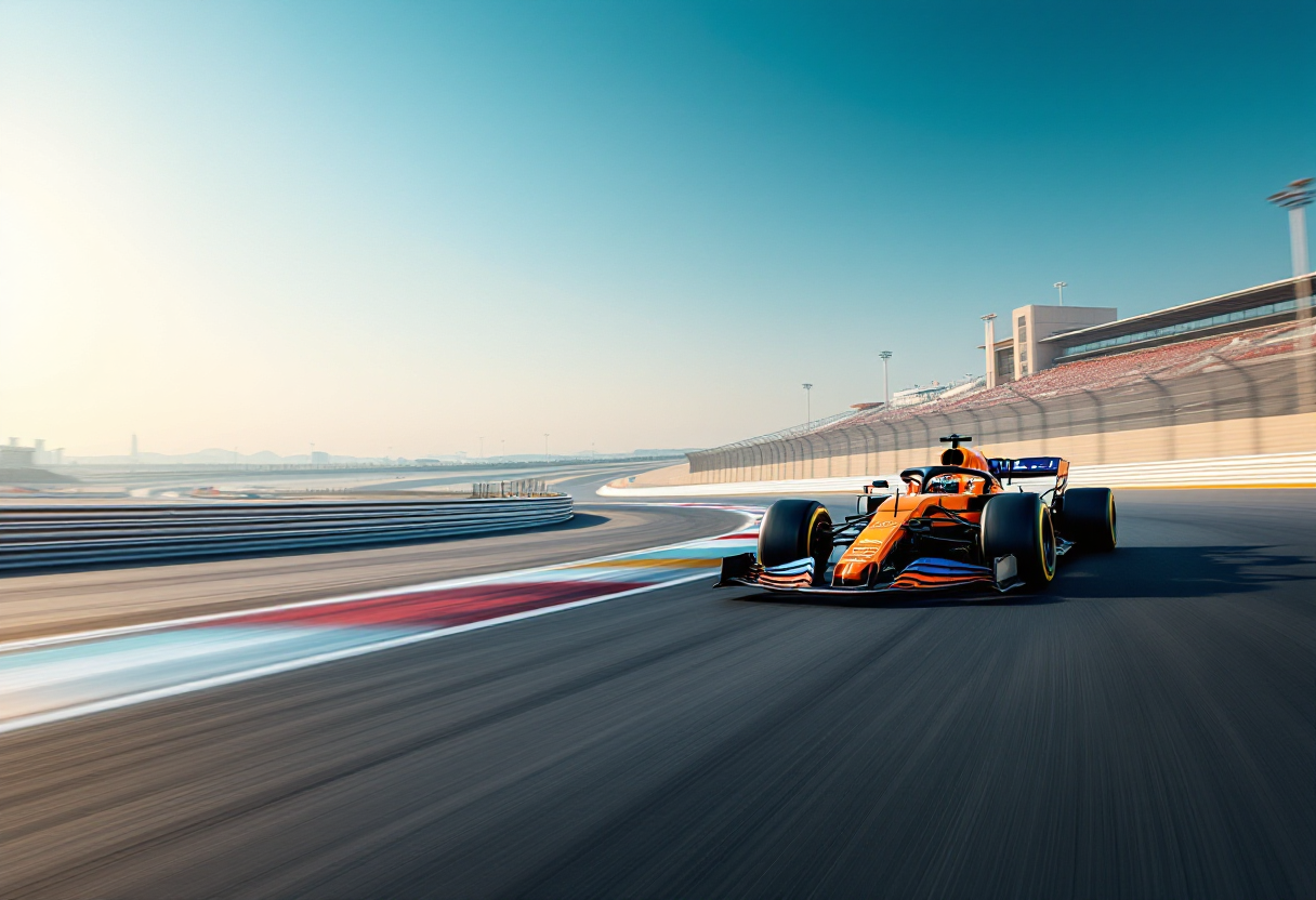 Piloti di Formula 1 in azione durante i test in Bahrain