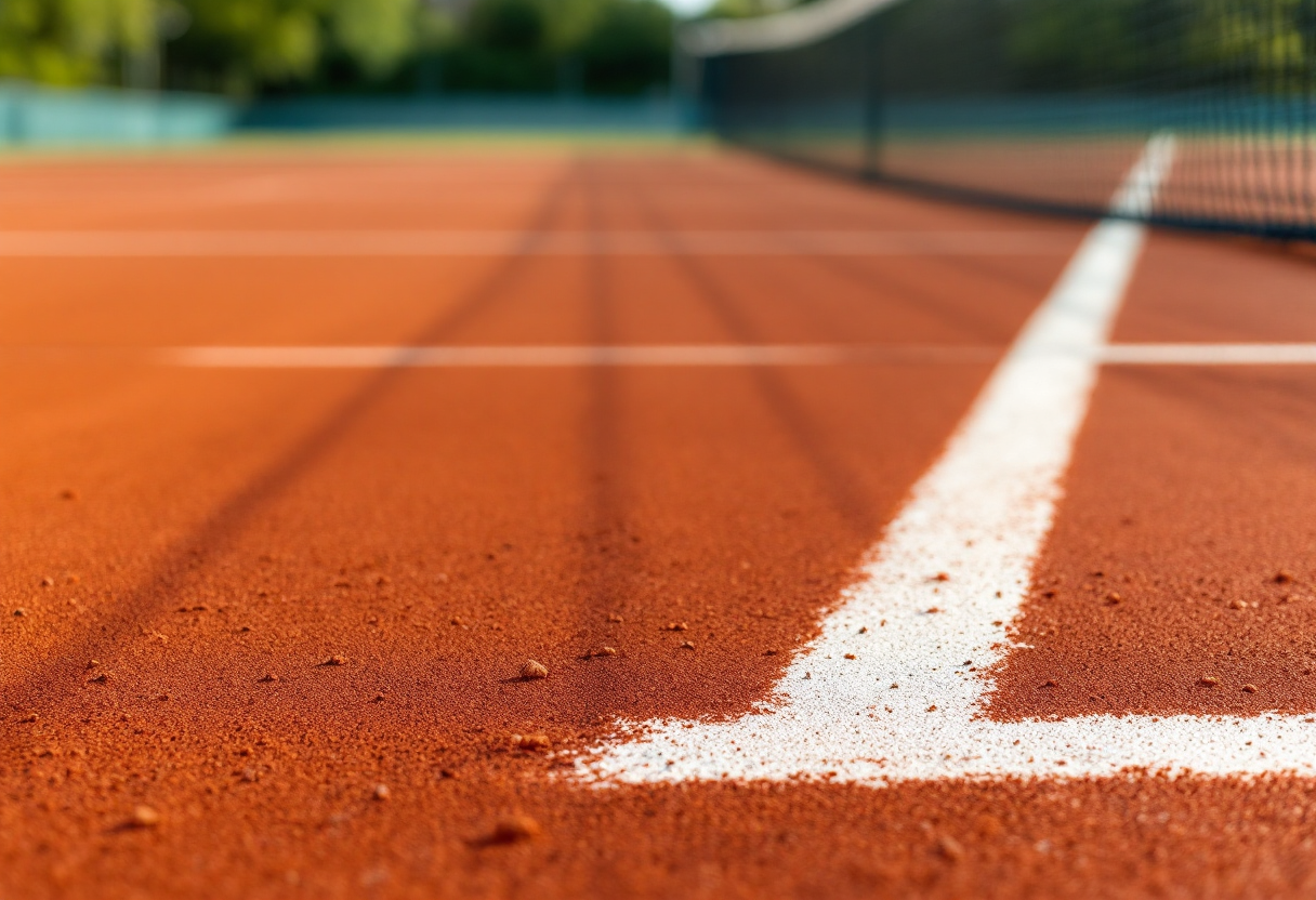 Thanasi Kokkinakis in campo durante una partita di tennis