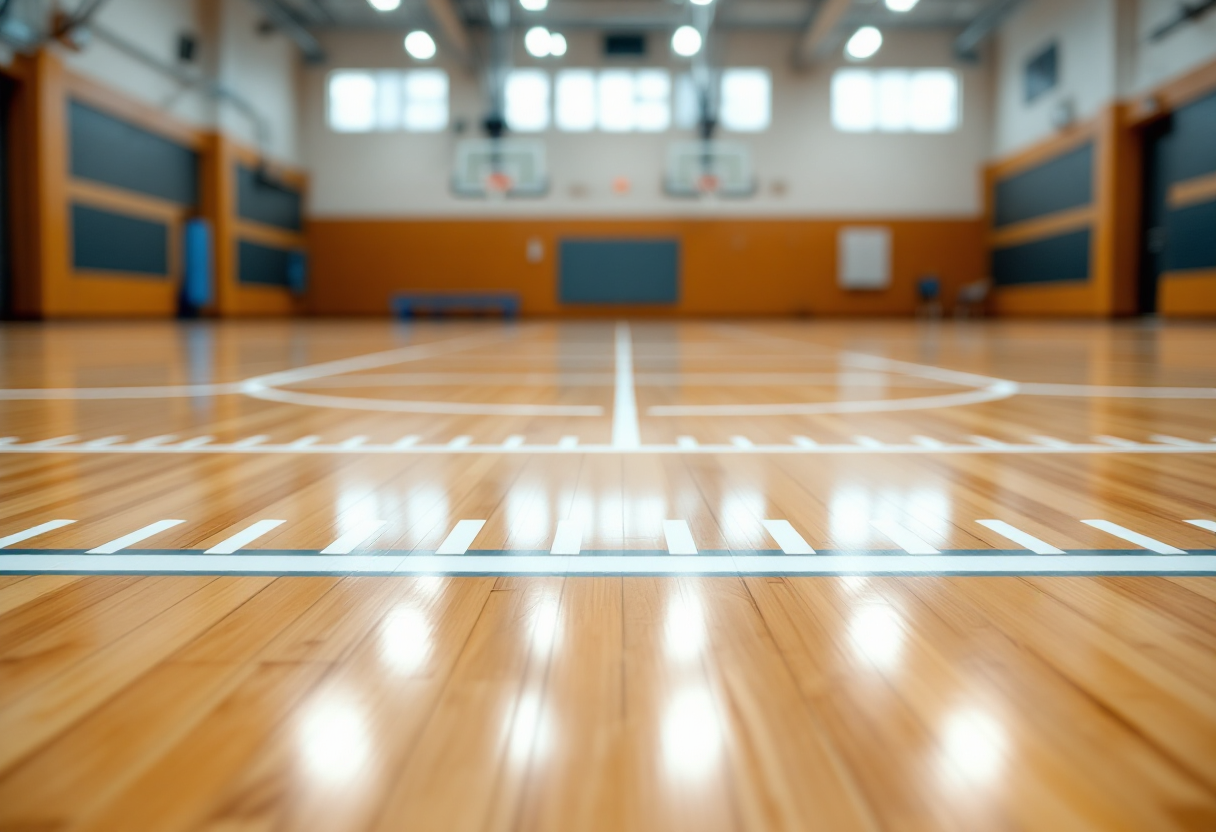 Giocatori di Treviso Basket in azione durante una partita