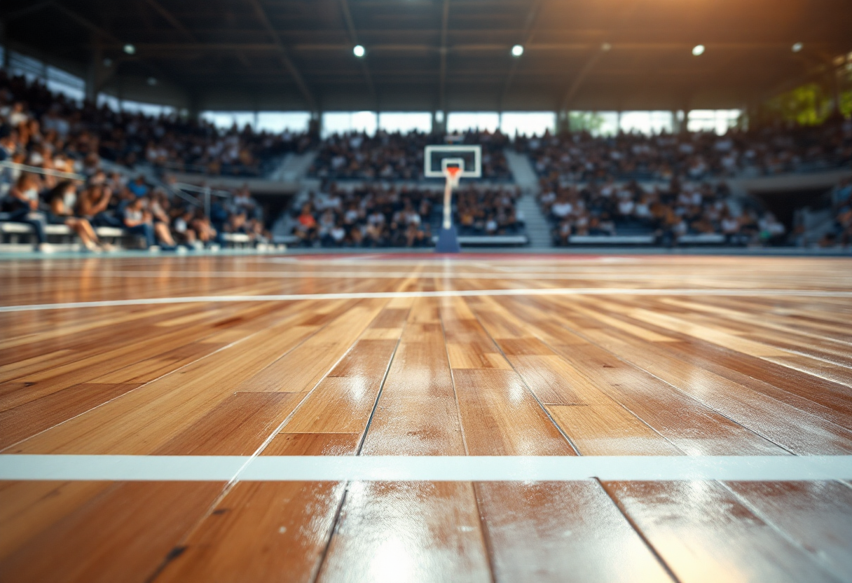 Giovani atleti in azione alla Varese Basket School Cup U14