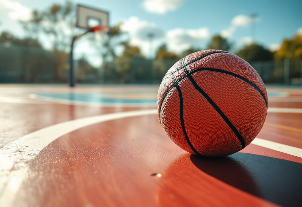 Viktoria Ranisavljevic in azione sul campo di basket