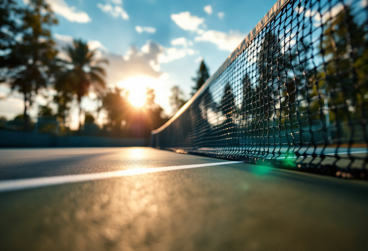 Arthur Fils in azione sul campo da tennis