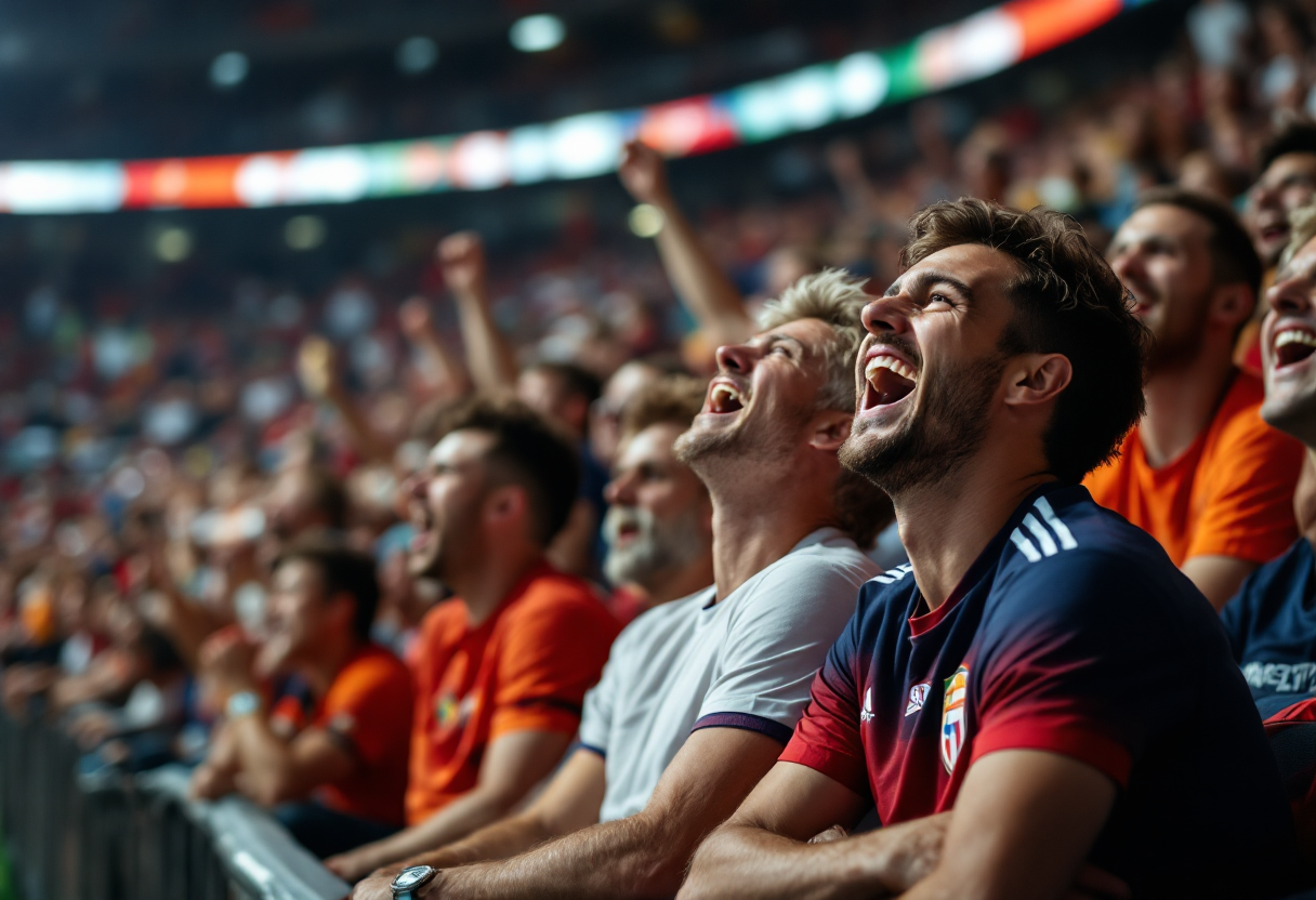 Giocatori del Bayern Monaco festeggiano la vittoria