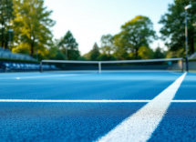 Belinda Bencic in azione durante il torneo di Indian Wells