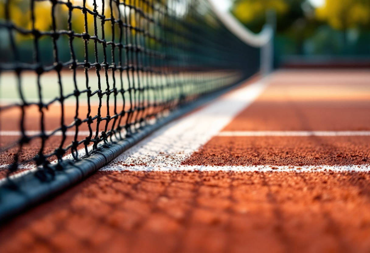 Berrettini e Paolini in azione durante un torneo di tennis