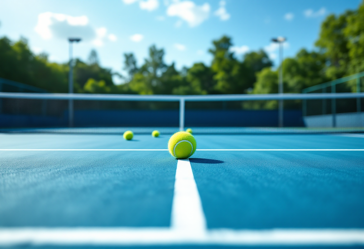 Brandon Nakashima celebra la vittoria su Matteo Arnaldi a Indian Wells