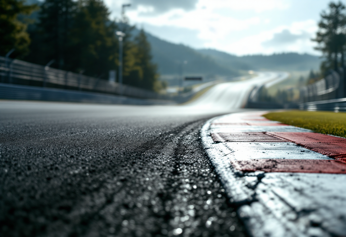 Auto Cadillac in pista durante una gara di Formula 1