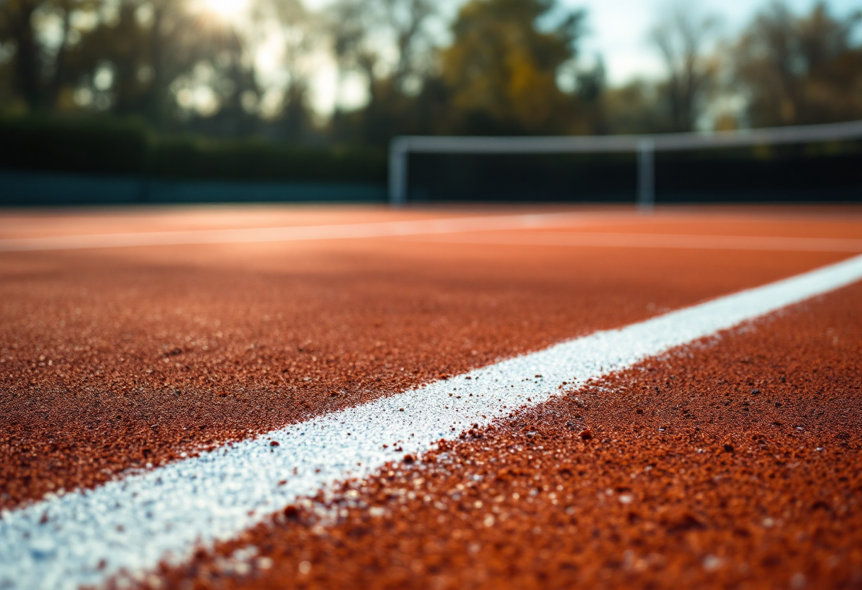 Coco Gauff in campo durante una partita di tennis