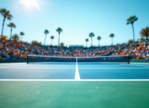 Daniil Medvedev durante un match a Indian Wells