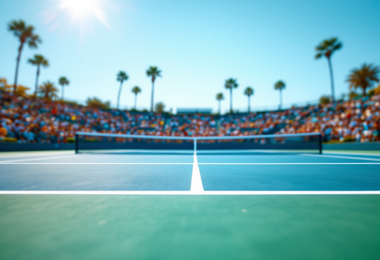 Daniil Medvedev durante un match a Indian Wells