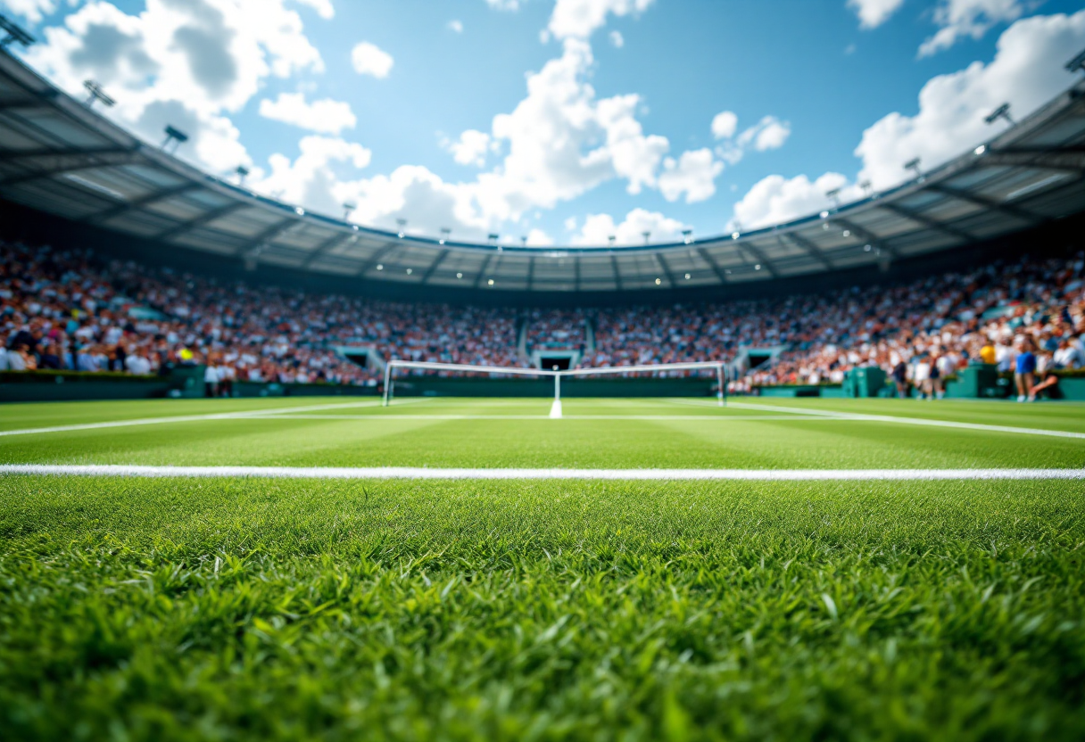 Giocatori in azione durante il torneo USA Stadium di Tennis