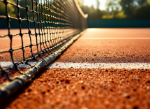 Federico Cinà in azione durante un torneo di tennis