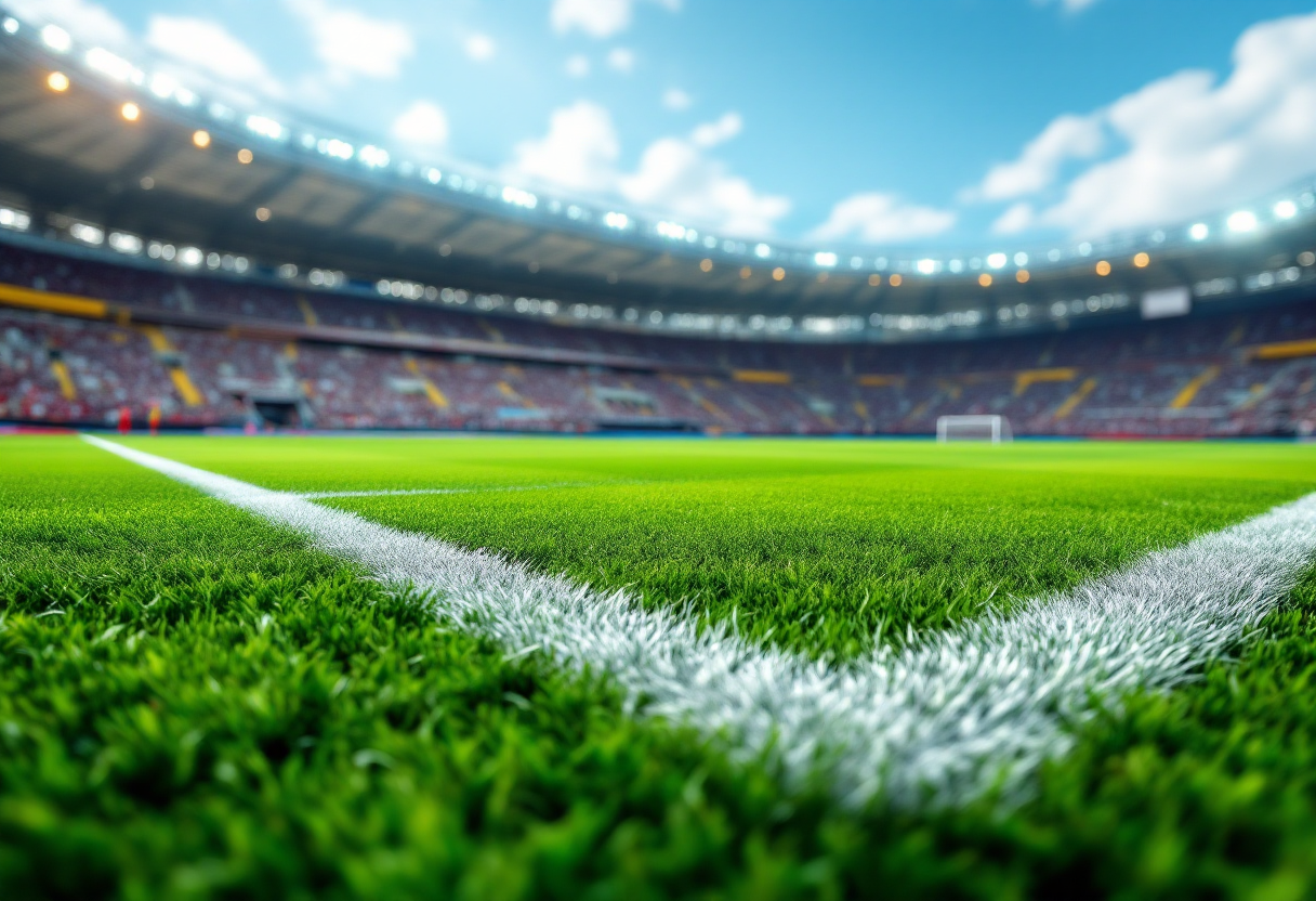 Feyenoord e Inter in campo durante la partita di calcio