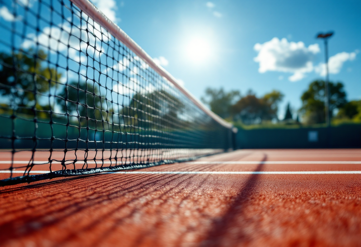 Giocatori di tennis in azione durante le finali a Sharm El Sheikh