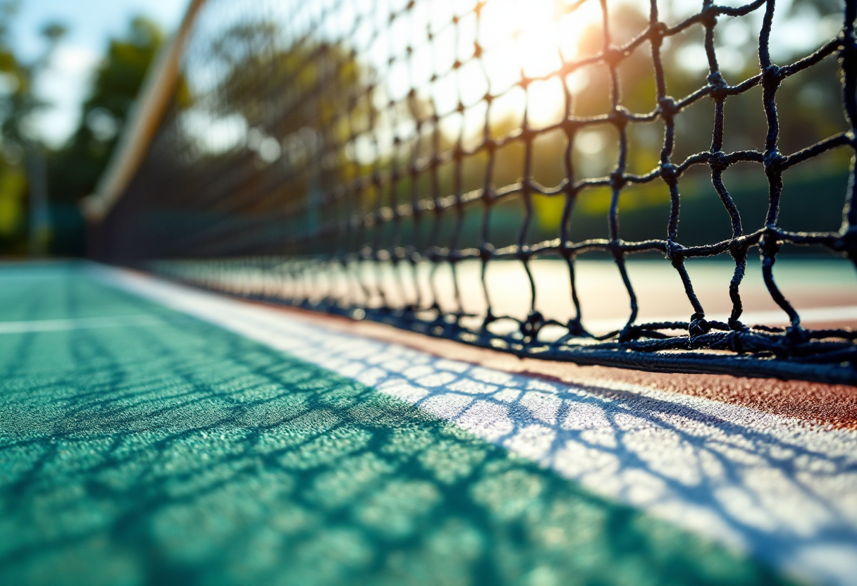 Giocatori di tennis in azione durante le finali in Turchia