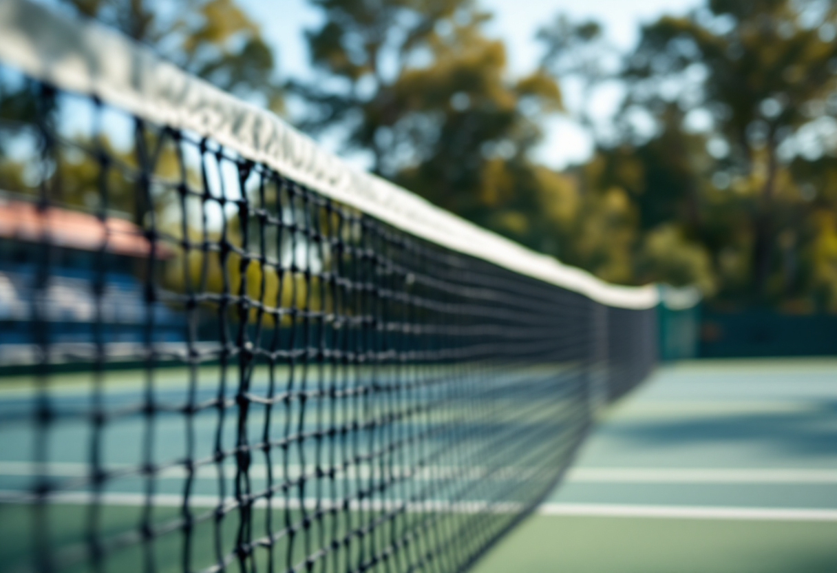 Giovani tennisti emergenti in campo durante una partita