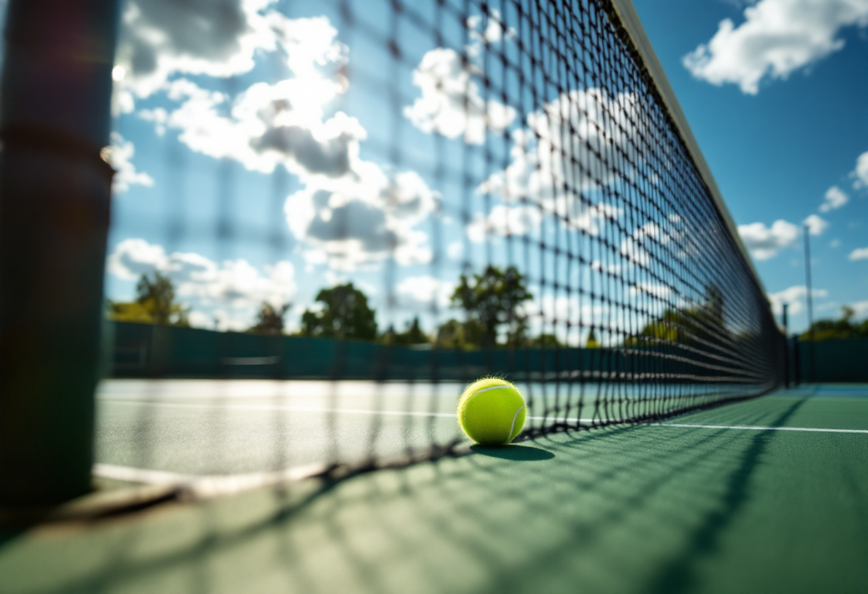 Giovani tennisti italiani in azione durante una partita