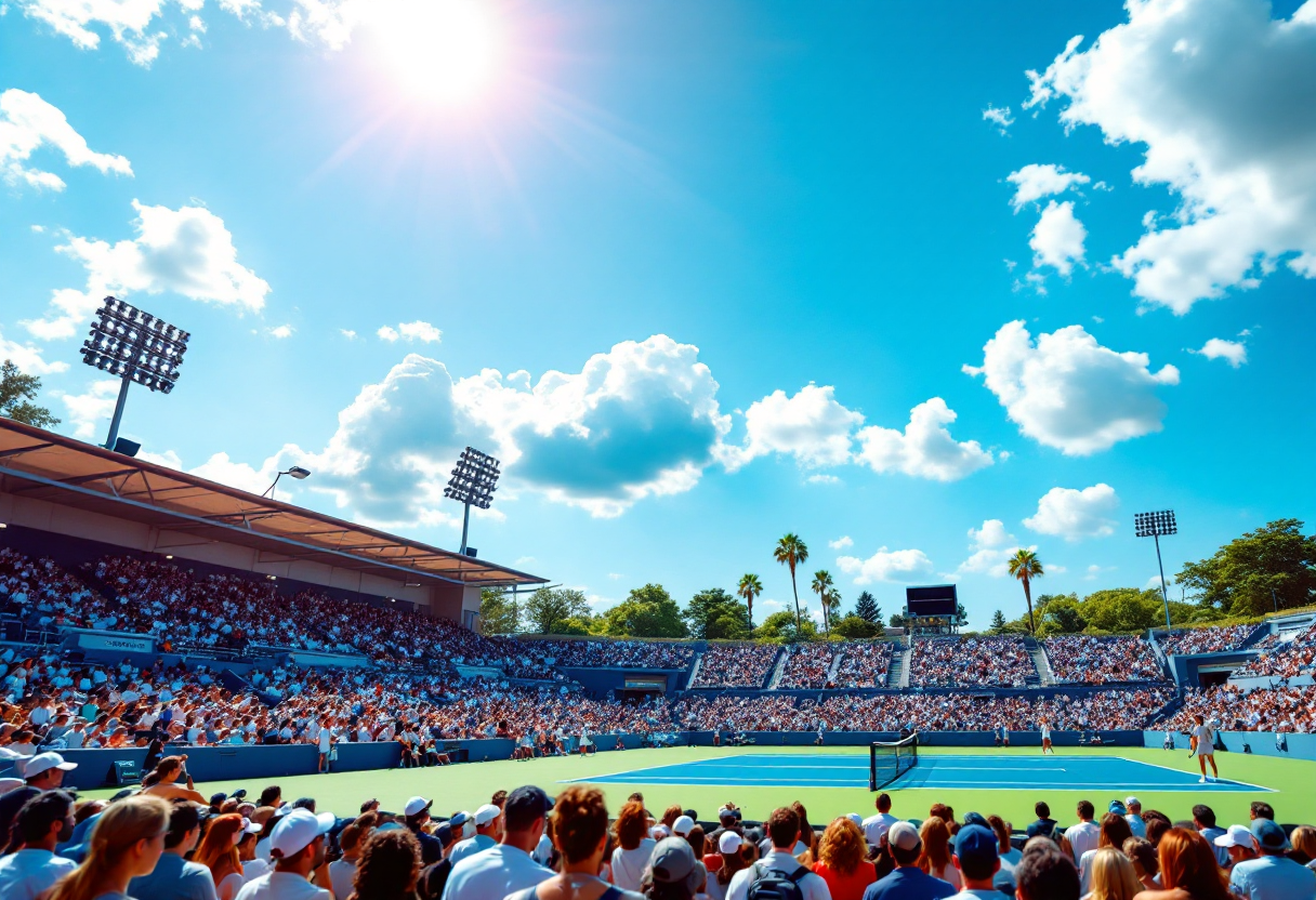 Immagine del torneo di Indian Wells con giocatori in azione