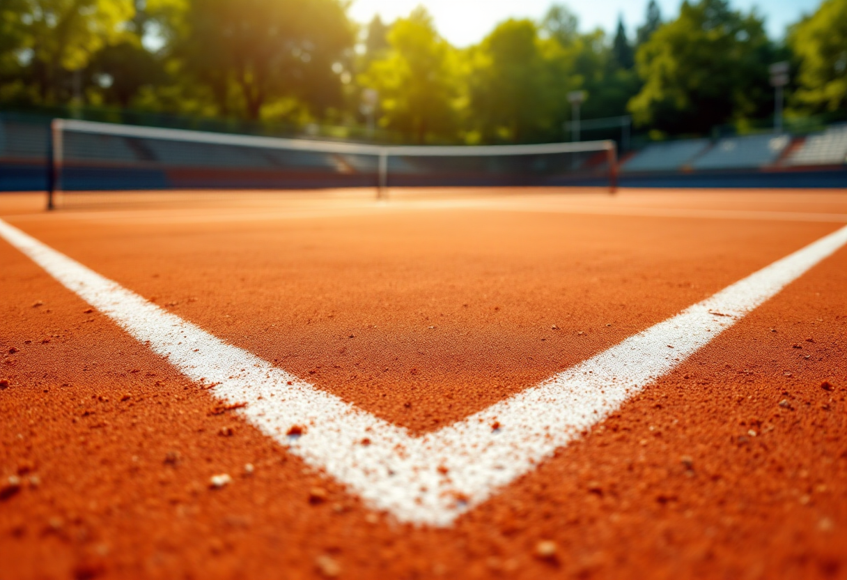 Arthur Cazaux infortunato durante una partita di tennis