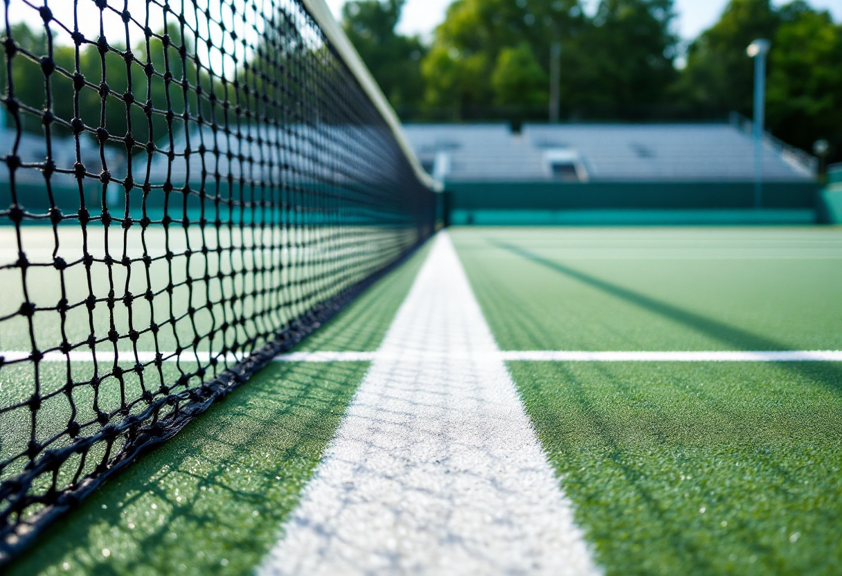 Jack Draper durante un match di tennis professionale