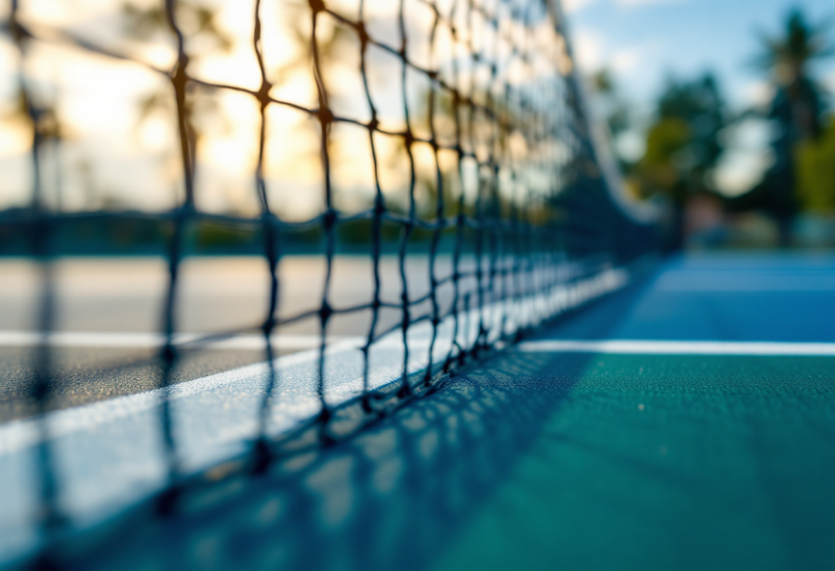 Jakub Mensik, giovane tennista ceco in azione sul campo