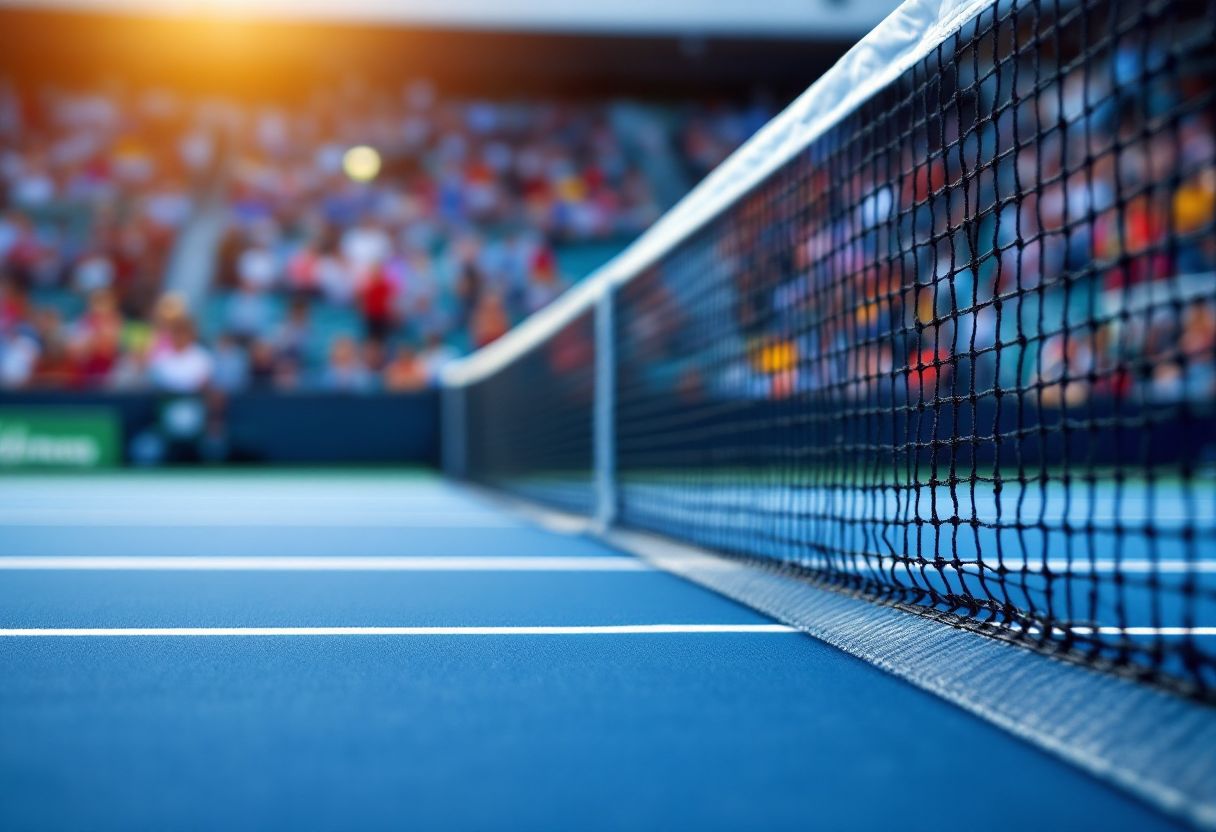 Jasmine Paolini durante il match al WTA 1000 di Miami