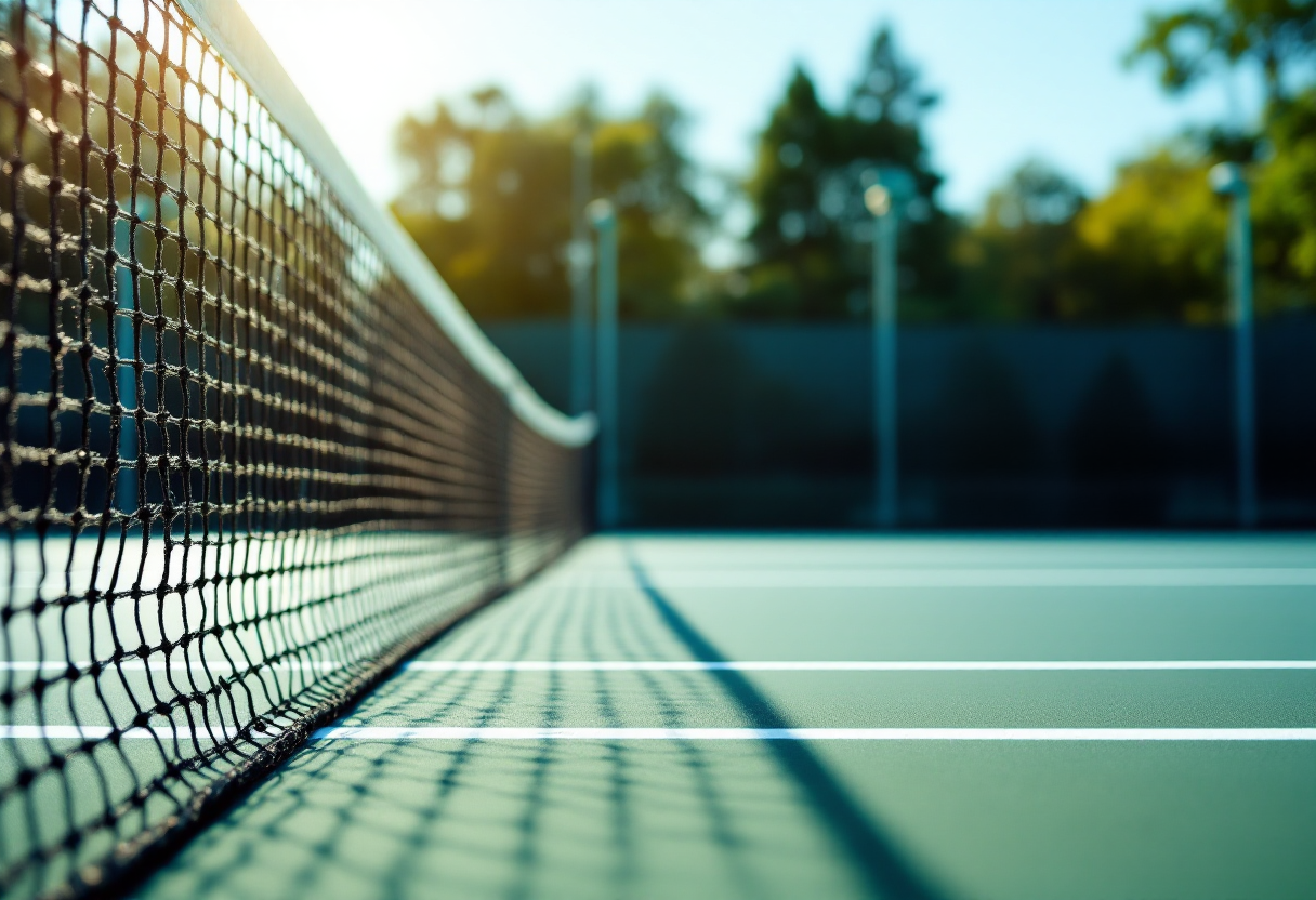 Learner Tien in azione sul campo da tennis