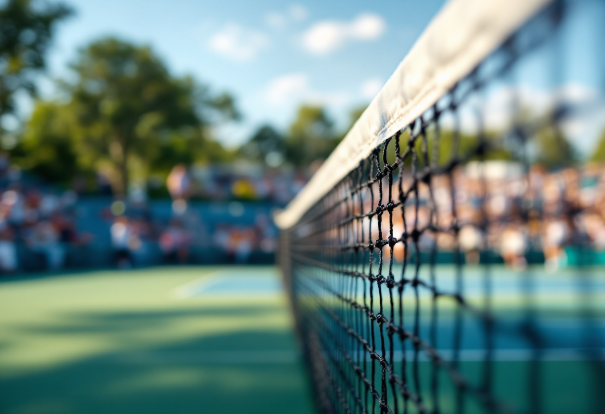 Lucia Bronzetti durante il WTA 1000 di Indian Wells