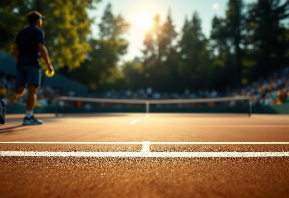 Lucia Bronzetti in azione al WTA 1000 di Miami