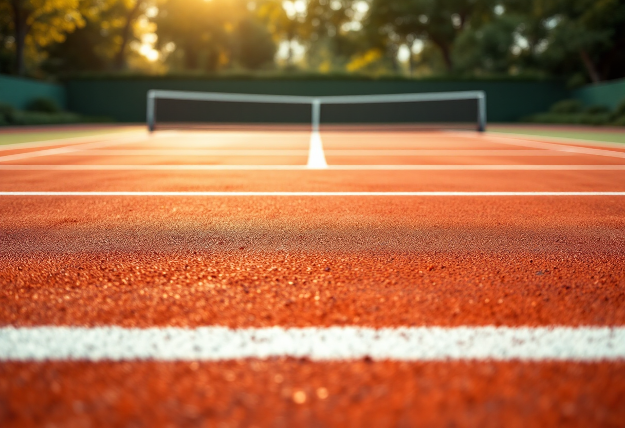 Luciano Darderi e Borna Coric in azione alla Napoli Tennis Cup