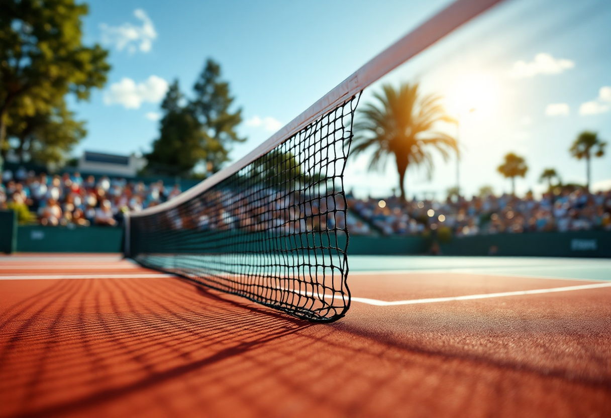 Giocatori di tennis in azione al torneo di Creta