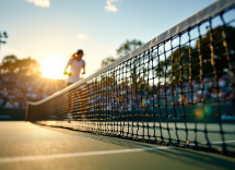 Lorenzo Musetti durante la partita contro Fils a Indian Wells