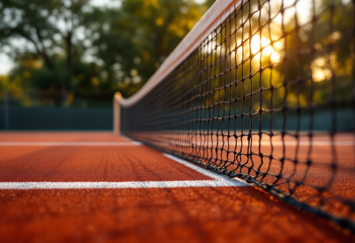 Nick Kyrgios in azione sul campo da tennis