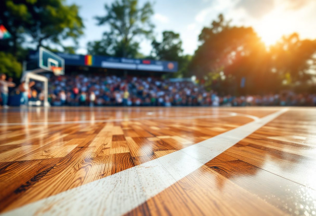 Nico Mannion in azione durante la partita con l'Olimpia Milano