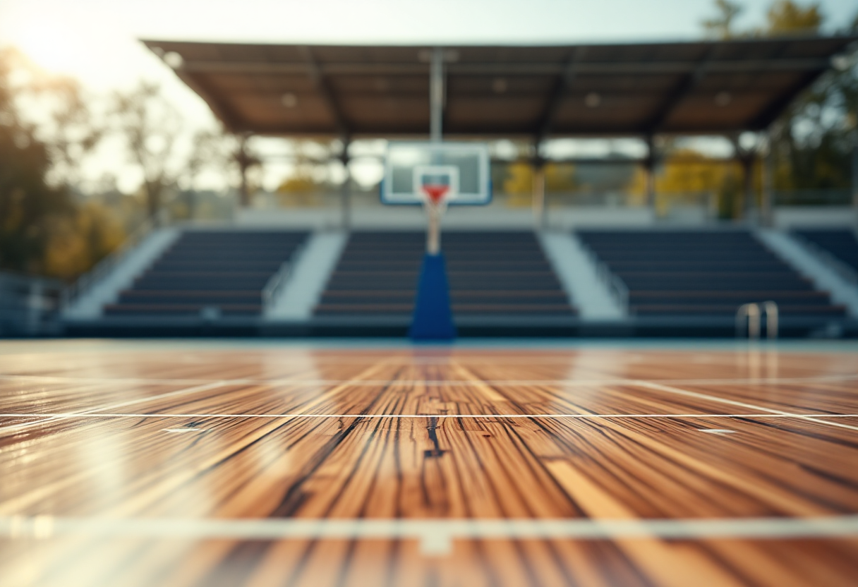 Olimpia Milano in campo durante la partita contro il Fenerbahce