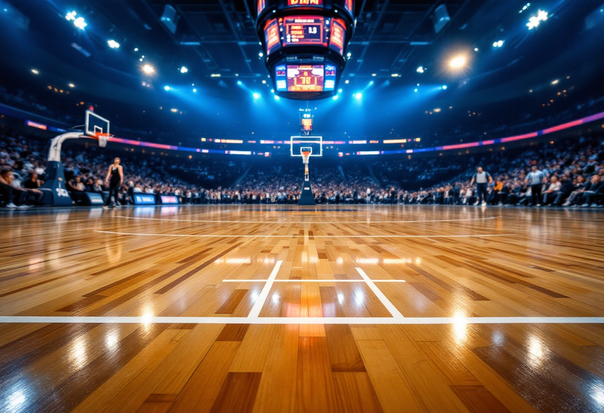 Olimpia Milano in azione contro il Real Madrid in EuroLeague