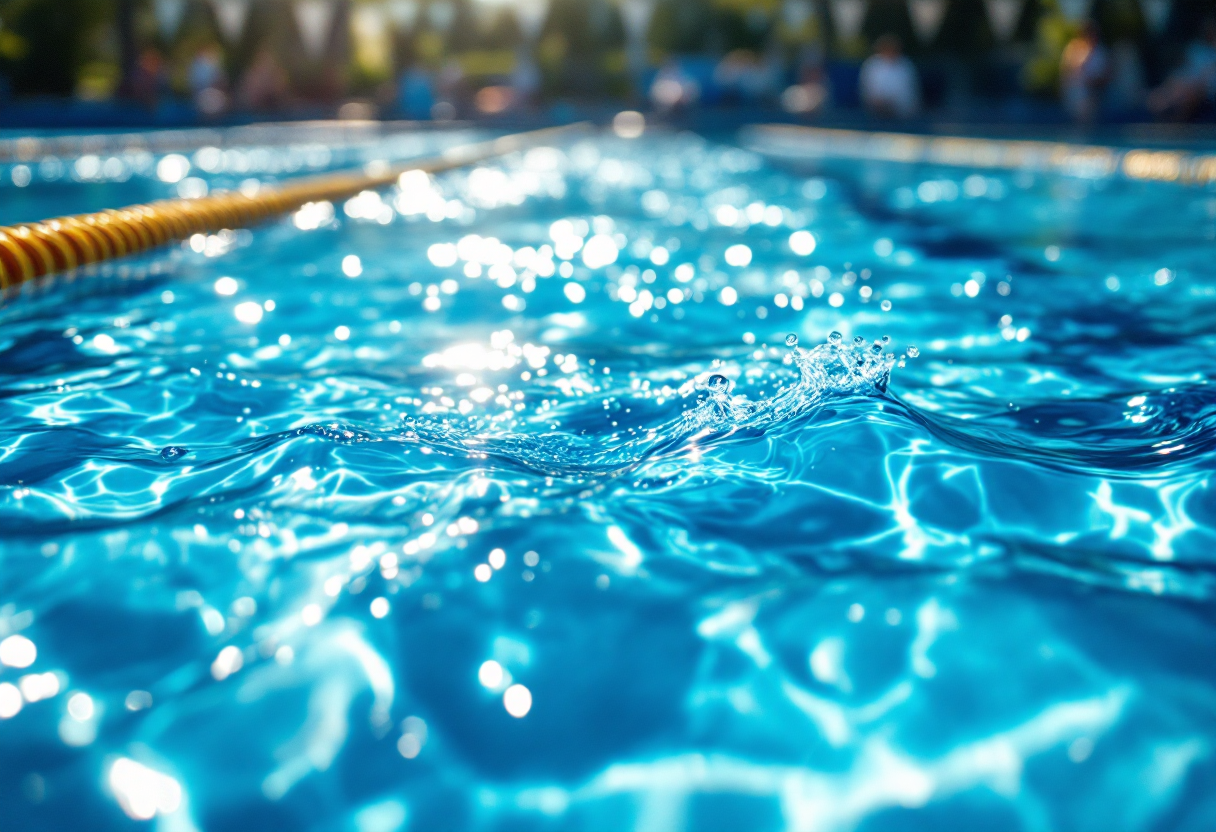 Giocatrici di pallanuoto femminile in azione a Catania