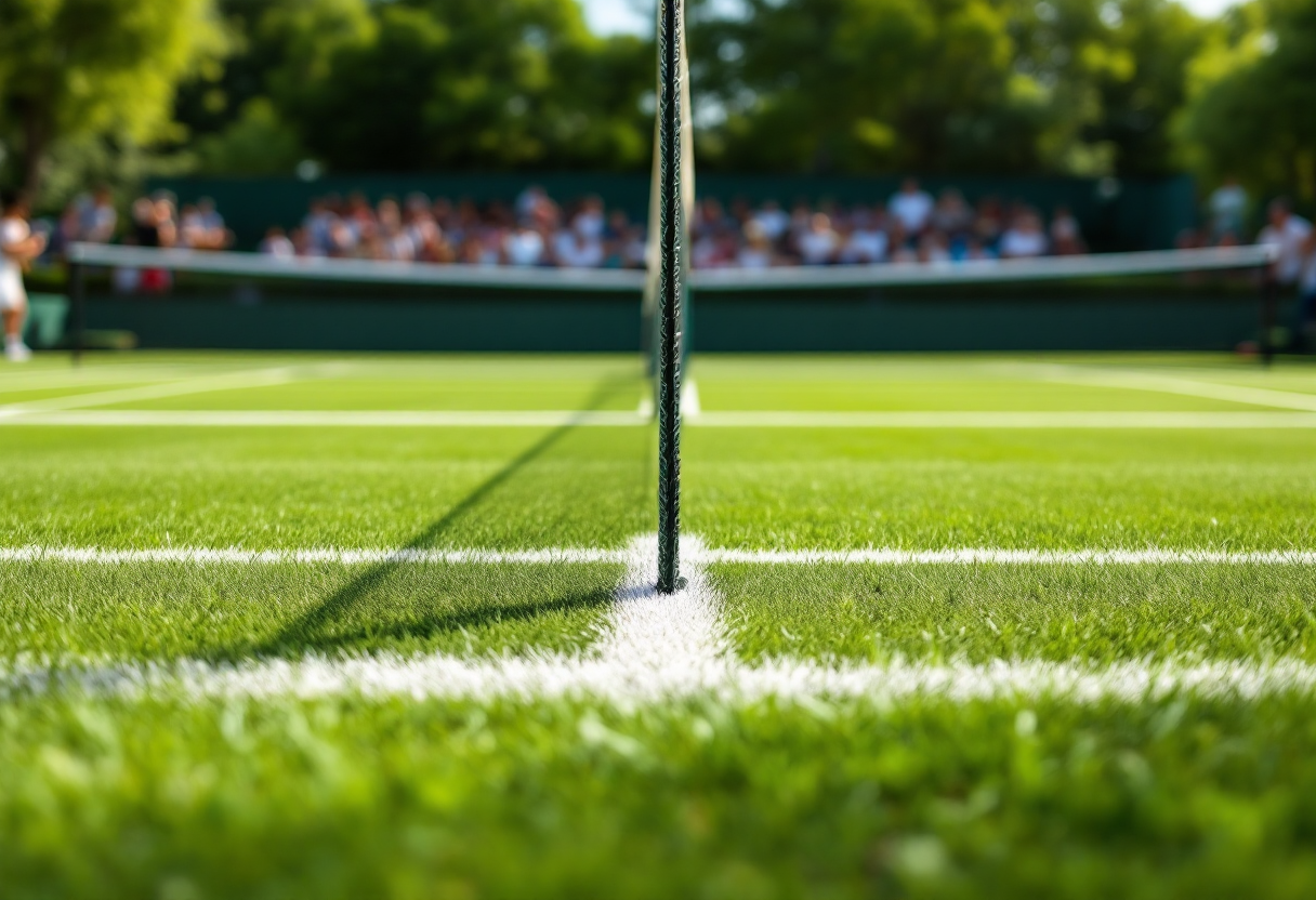 Giocatori di tennis in azione agli US Open di oggi