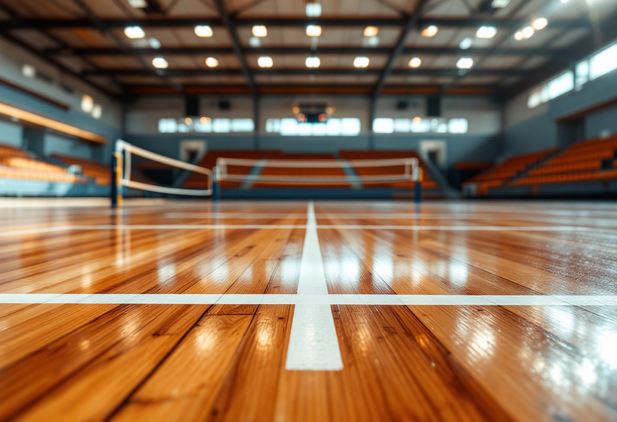 Giocatrici di Pomezia e Marsala durante una partita di volley