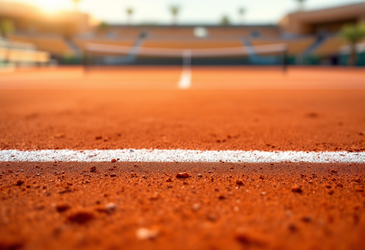 Giocatori di tennis in azione al torneo di Sharm El Sheikh