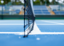 Tennisti in azione durante un torneo Challenger