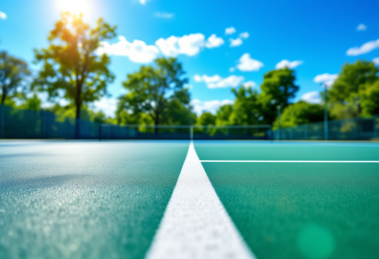 Jannik Sinner durante un torneo di preparazione al Roland Garros