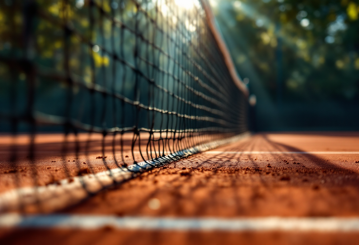 Stan Wawrinka in azione durante la Napoli Tennis Cup 2023