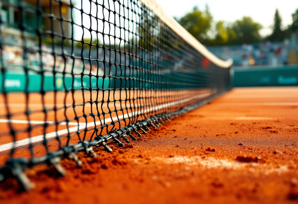 Giocatrici di tennis femminile in azione durante un torneo