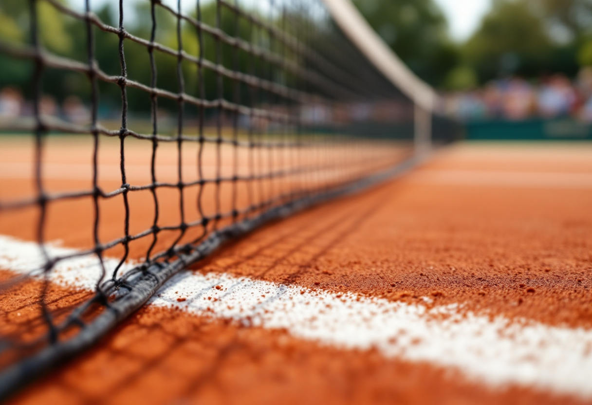 Giocatrici di tennis italiano in azione durante una partita