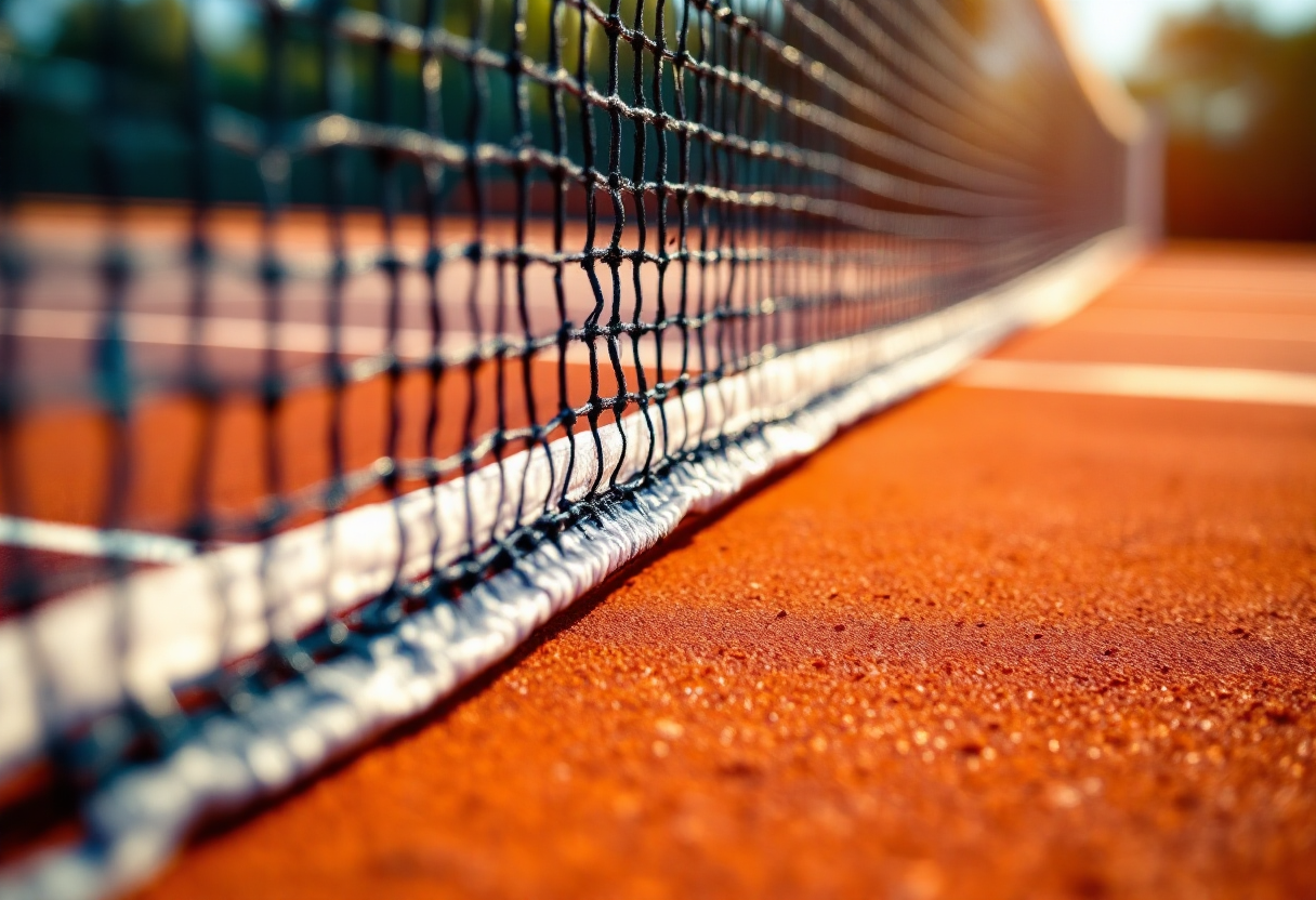 Giovani tennisti in azione durante un torneo