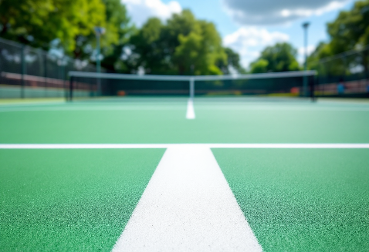 Giocatori di tennis in azione durante tornei internazionali