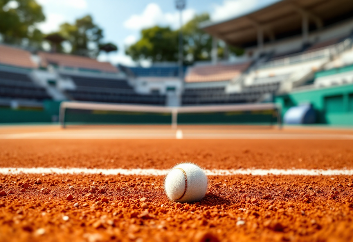 Giocatori italiani di tennis in azione durante un torneo ATP