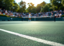 Giocatori di tennis in azione durante il torneo di marzo 2023