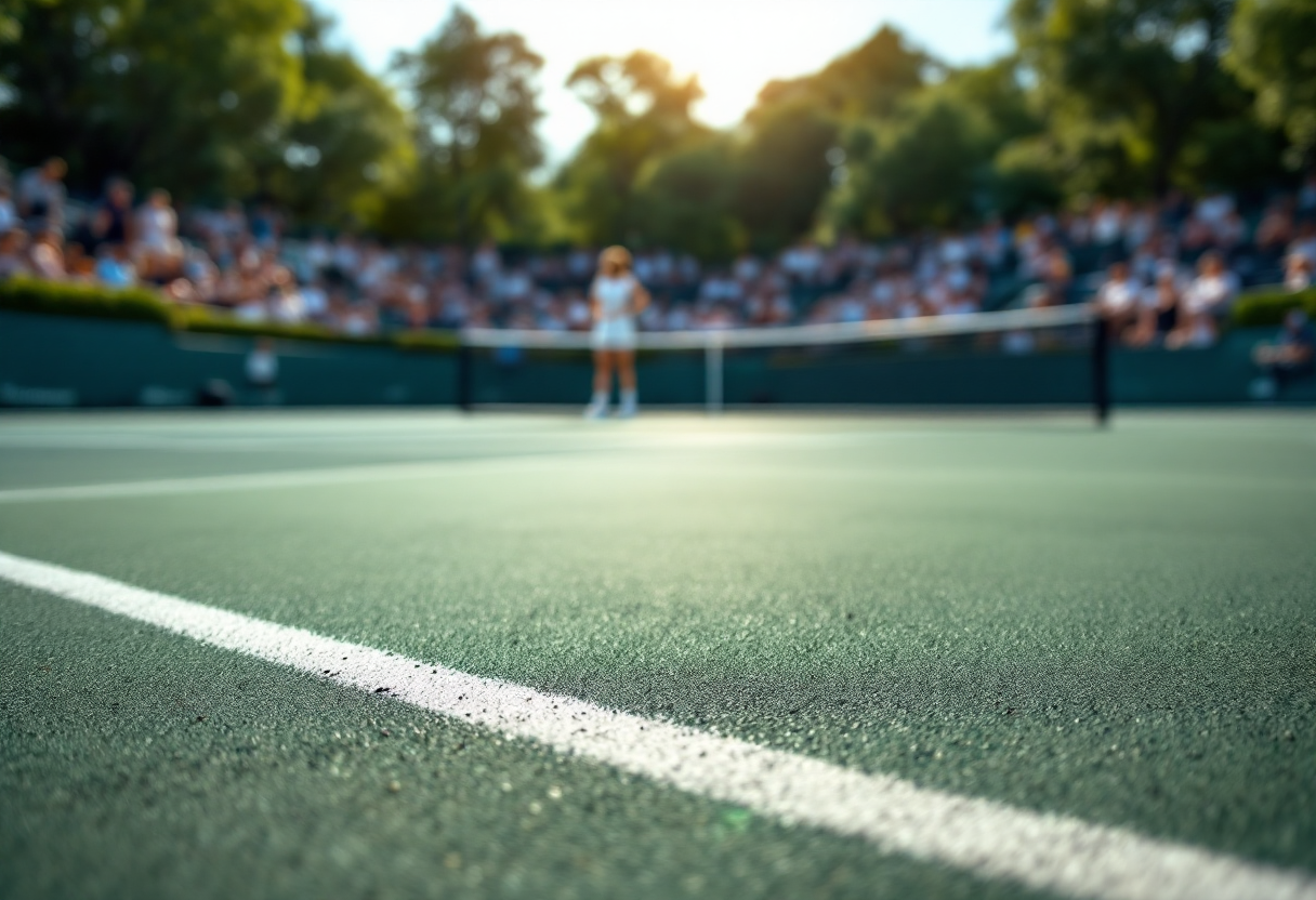 Giocatori di tennis in azione durante il torneo di marzo 2023